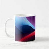 Dunkelblaue lila abstrakte Schule Kaffeetasse (Links)