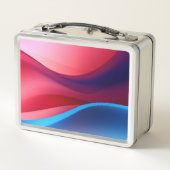 Dunkelblaue lila abstrakte Schule Metall Brotdose (Rückseite)