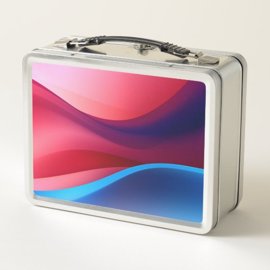 Dunkelblaue lila abstrakte Schule Metall Brotdose (Rückseite)