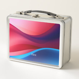 Dunkelblaue lila abstrakte Schule Metall Brotdose