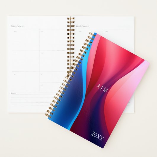 Dunkelblaue lila abstrakte Schule Planer (Anzeige)