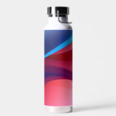 Dunkelblaue lila abstrakte Schule Trinkflasche (Links)