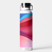 Dunkelblaue lila abstrakte Schule Trinkflasche (Rückseite)