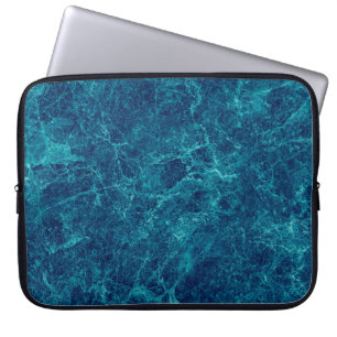 dunkelblaue Marmorstruktur Laptopschutzhülle