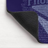 Dunkelblaue Mausunterlage des Ethereum Mousepad (Ecke)