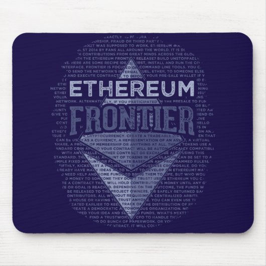 Dunkelblaue Mausunterlage des Ethereum Mousepad (Vorne)
