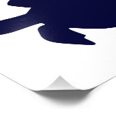 Dunkelblaue Meeresschildkröte Horizontal B Fotodruck (Ecke)