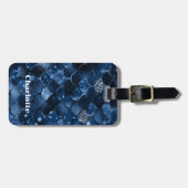 Dunkelblaue Meerjungfrauenwaage Gepäckanhänger (Vorderseite horizontal)