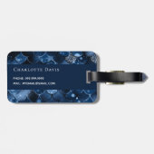 Dunkelblaue Meerjungfrauenwaage Gepäckanhänger (Rückseite horizontal)