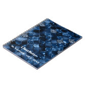 Dunkelblaue Meerjungfrauenwaage Notizblock (Linke Seite)