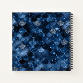 Dunkelblaue Meerjungfrauenwaage Notizblock (Rückseite)