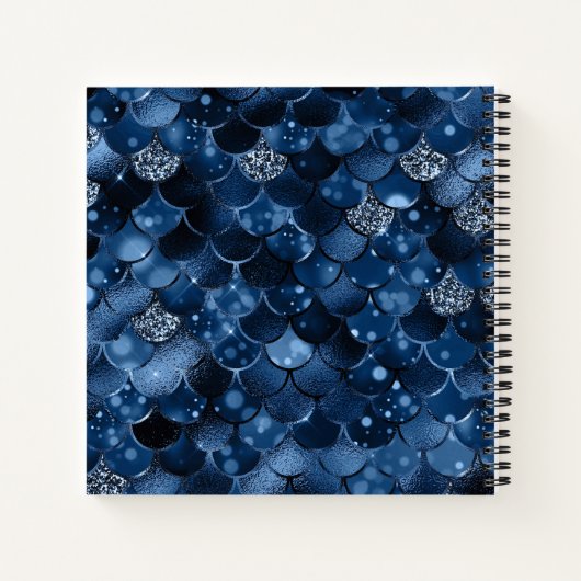 Dunkelblaue Meerjungfrauenwaage Notizblock (Rückseite)