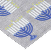 Dunkelblaue Menorah silberne Wohngestaltung Tischdecke (Schrägansicht)