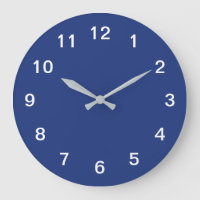 Dunkelblaue Minimalistische Acrylwand-Uhr