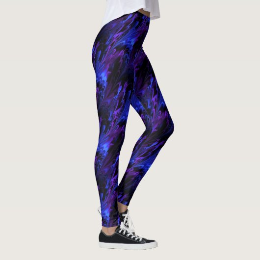 Dunkelblaue Nordlichter Leggings (Rechts)