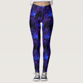 Dunkelblaue Nordlichter Leggings (Vorderseite)