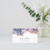 dunkelblaue Opal-Visitenkarte Visitenkarte (Stehend Vorderseite)