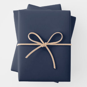 Dunkelblaue Papierbögen in Mitternachtsblau Geschenkpapier Set