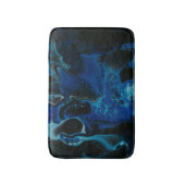 Dunkelblaue psychedelische Flüssigkeit Badematte (Vorderseite Vertikal)