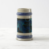 Dunkelblaue psychedelische Flüssigkeit Bierglas (Mittel)