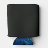 Dunkelblaue psychedelische Flüssigkeit Dosenkühler (Rückseite)