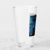 Dunkelblaue psychedelische Flüssigkeit Glas (Rechts)