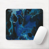 Dunkelblaue psychedelische Flüssigkeit Mousepad (Mit Mouse)