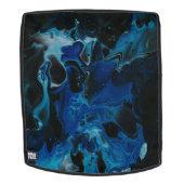 Dunkelblaue psychedelische Flüssigkeit Rucksack (Abnehmbare Front)