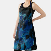 Dunkelblaue psychedelische Flüssigkeit Schürze (InSitu)