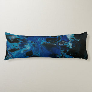 Dunkelblaue psychedelische Flüssigkeit Seitenschläferkissen