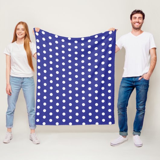 DUNKELBLAUE PUNKT CUSTOMIZTE STILVOLLE EINFACHE FLEECEDECKE (Beispiel)