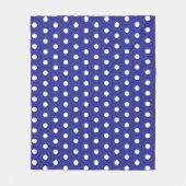DUNKELBLAUE PUNKT CUSTOMIZTE STILVOLLE EINFACHE FLEECEDECKE (Vorderseite)