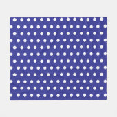 DUNKELBLAUE PUNKT CUSTOMIZTE STILVOLLE EINFACHE FLEECEDECKE (Vorderseite (Horizontal))