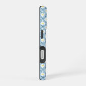 dunkelblaue Punkte iPhone 16 Hülle (Rechte Seite)