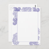 dunkelblaue Randvorlage Postkarte (Vorne/Hinten)