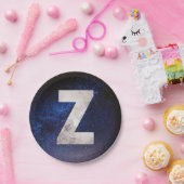 Dunkelblaue Raumgalaxie Letter Z Pappteller (Party)