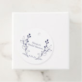 Dunkelblaue Reben und Blume Gefälligkeitstriche Geschenkanhänger (Beispiel)