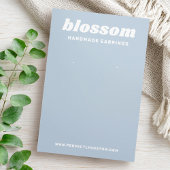 Dunkelblaue Retro-Schriftart-Logo Ohrwurfkarte