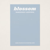 Dunkelblaue Retro-Schriftart-Logo Ohrwurfkarte (Vorderseite)