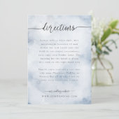 Dunkelblaue Richtungen / Details einfügen Einladung (Stehend Vorderseite)