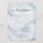 Dunkelblaue Richtungen / Details einfügen Einladung (Vorne/Hinten)