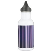 Dunkelblaue rosa Streifen Edelstahlflasche (Links)