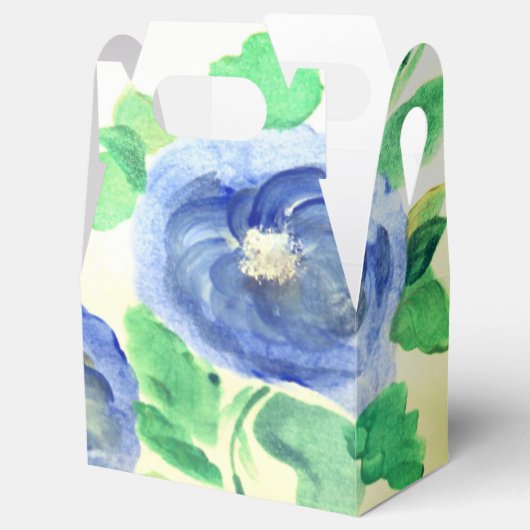 Dunkelblaue Rose Extravagant Geschenkschachtel (Geöffnet)