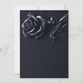 Dunkelblaue Rose Gothic Sweet 16 Einladung (Rückseite)
