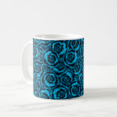 Dunkelblaue Rose Kaffeetasse (Vorderseite Links)