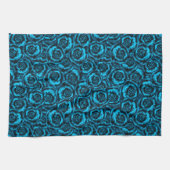 Dunkelblaue Rose Küchentuch (Horizontal)