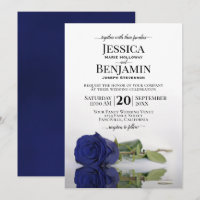 Dunkelblaue Rose mit langer Gestalt Elegant Weddin