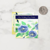 Dunkelblaue Rose Mitteilungskarte (Vorderseite/Rückseite Beispiel)