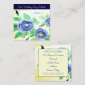 Dunkelblaue Rose Mitteilungskarte (Vorne/Hinten)