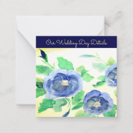 Dunkelblaue Rose Mitteilungskarte